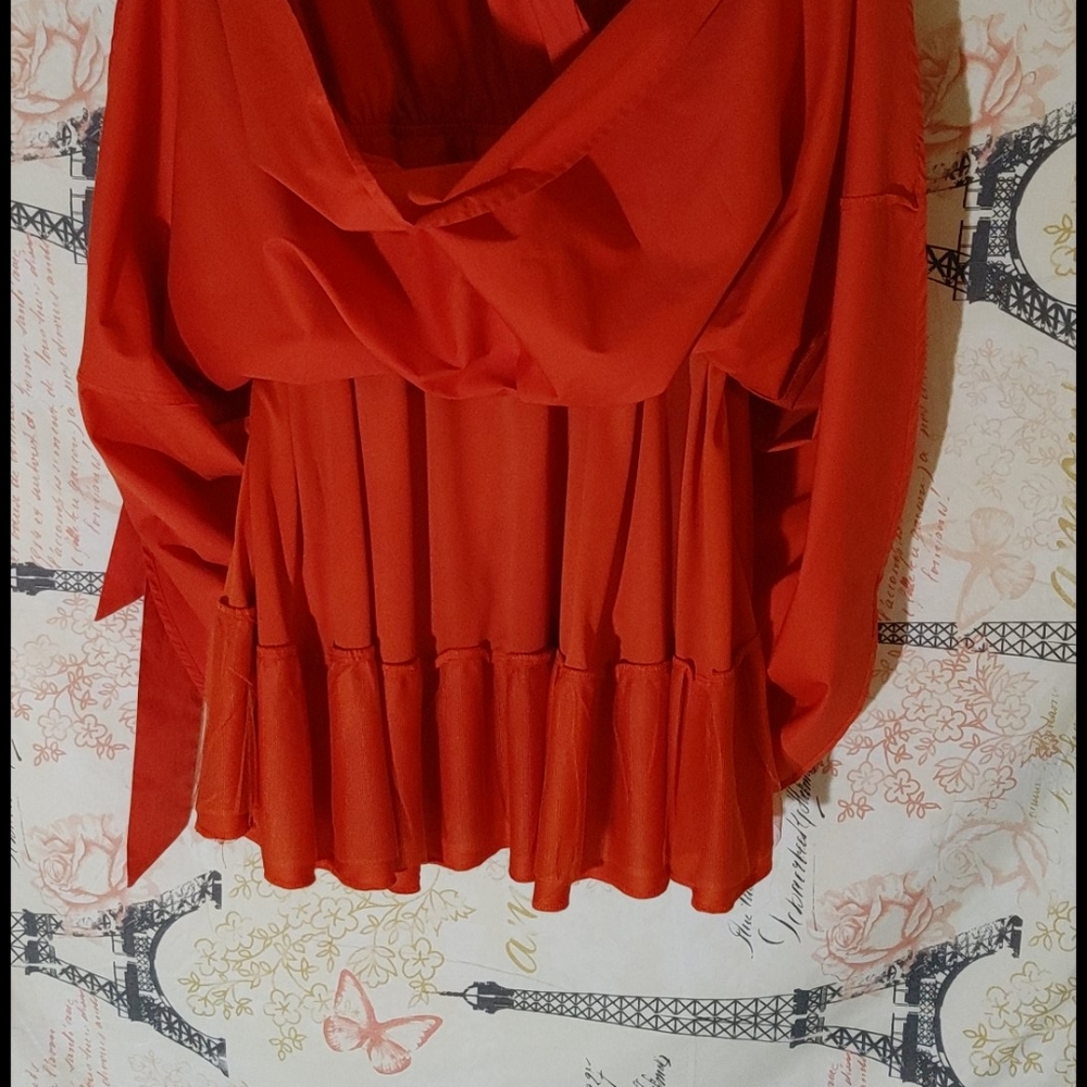 Ashley Stewart's Plus Size Orange Dress - Picture 5 of 13